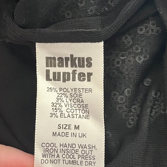 RARE Markus Lupfer dress black sequin silver medium t-shirt - Picture 10 of 10
